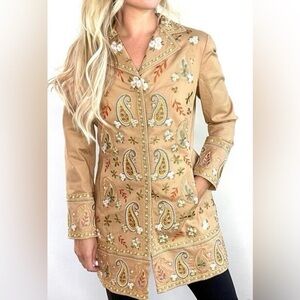 Coldwater Creek Embroidered Duster Jacket